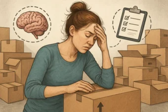 Umzugsstress verstehen: Psychologin erklärt, wie Sie Körper, Kopf und Kisten sortieren
